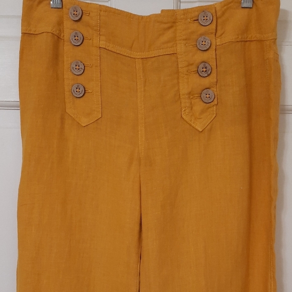 Elevenses Gold/Yellow Wide Leg Pants - Picture 5 of 13